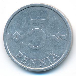 Финляндия, 5 пенни (1987 г.)
