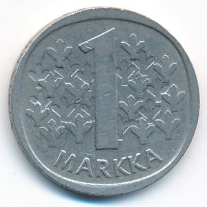 Finland, 1 markka, 1975