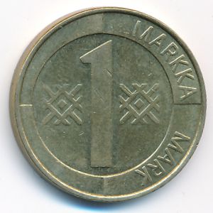 Finland, 1 markka, 1993