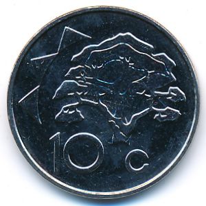 Намибия, 10 центов (2022 г.)