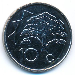 Намибия, 10 центов (2022 г.)