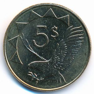 Namibia, 5 dollars, 2015