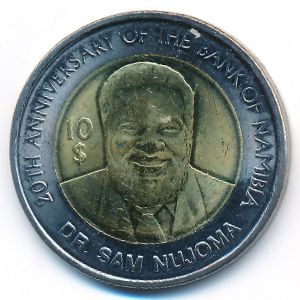 Намибия, 10 долларов (2010 г.)