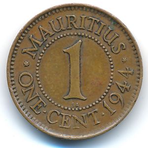 Маврикий, 1 цент (1944 г.)