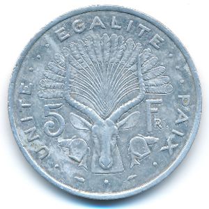 Джибути, 5 франков (1991 г.)