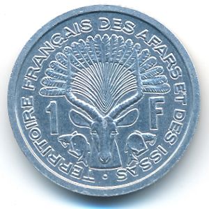 Французская территория афаров и исса, 1 франк (1969 г.)