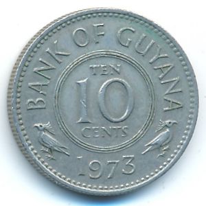 Guyana, 10 cents, 1973