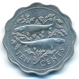 Багамские острова, 10 центов (1975 г.)