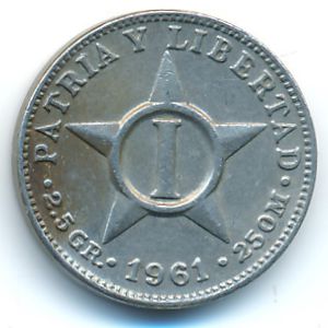 Cuba, 1 centavo, 1961