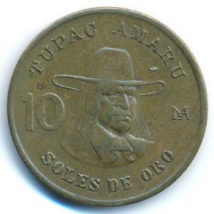 Peru, 10 soles, 1980