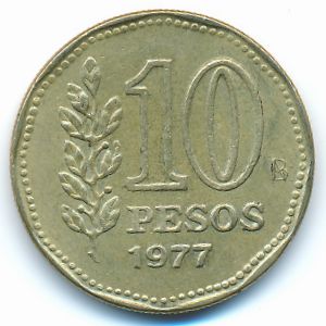 Аргентина, 10 песо (1977 г.)
