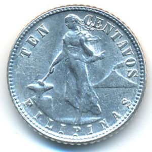 Philippines, 10 centavos, 1944