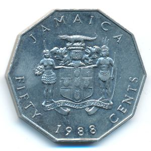 Ямайка, 50 центов (1988 г.)