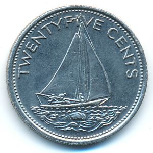 Багамские острова, 25 центов (1977 г.)
