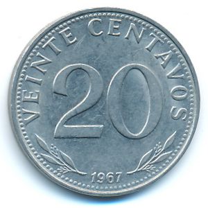 Боливия, 20 сентаво (1967 г.)