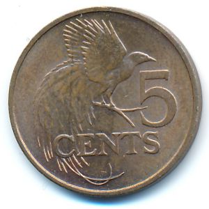 Trinidad & Tobago, 5 cents, 1980