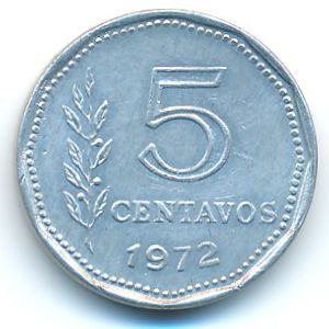 Argentina, 5 centavos, 1972