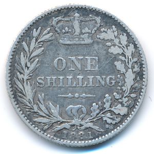 Great Britain, 1 shilling, 1881