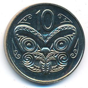 Новая Зеландия, 10 центов (1980 г.)