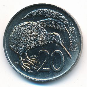 New Zealand, 20 cents, 1981