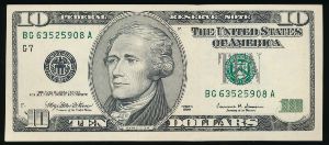 США, 10 долларов (1999 г.)