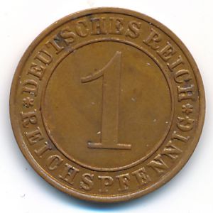 Веймарская республика, 1 рейхспфенниг (1931 г.)
