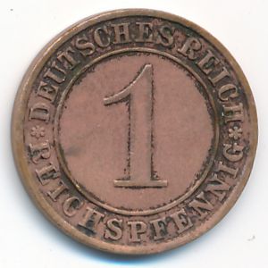Веймарская республика, 1 рейхспфенниг (1934 г.)