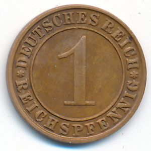Веймарская республика, 1 рейхспфенниг (1934 г.)