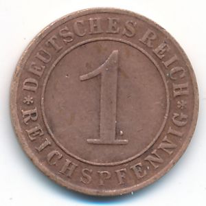 Веймарская республика, 1 рейхспфенниг (1935 г.)