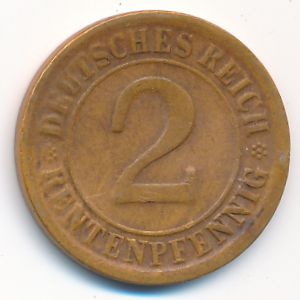 Веймарская республика, 2 рентенпфеннига (1924 г.)