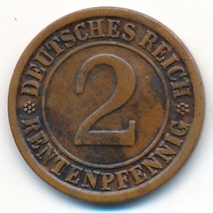 Веймарская республика, 2 рентенпфеннига (1924 г.)