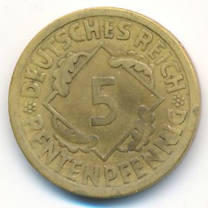Веймарская республика, 5 рентенпфеннигов (1924 г.)