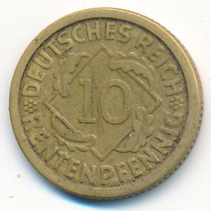 Веймарская республика, 10 рентенпфеннигов (1924 г.)