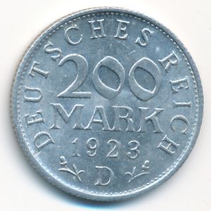 Веймарская республика, 200 марок (1923 г.)