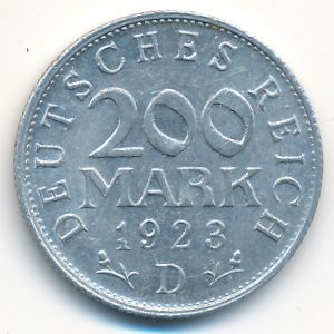 Веймарская республика, 200 марок (1923 г.)