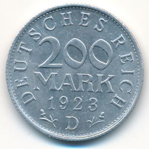 Веймарская республика, 200 марок (1923 г.)