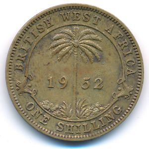 British West Africa, 1 shilling, 1952