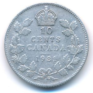 Канада, 10 центов (1931 г.)