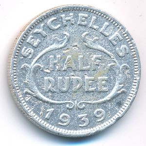 Seychelles, 1/2 rupee, 1939