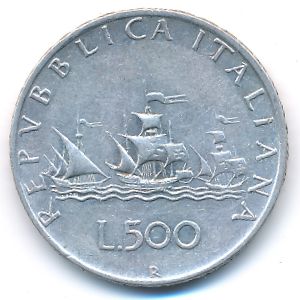 Italy, 500 lire, 1960