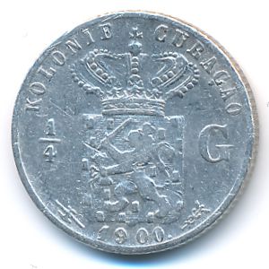 Curacao, 1/4 gulden, 1900