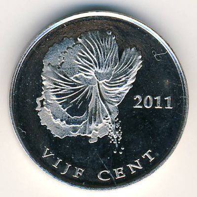 Bonaire., 5 cents, 2011