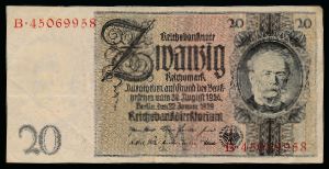 Веймарская республика, 20 рейхсмарок (1929 г.)
