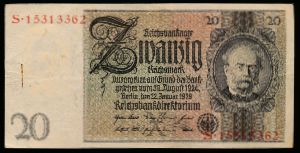 Веймарская республика, 20 рейхсмарок (1929 г.)
