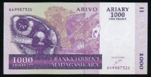 Мадагаскар, 1000 ариари - 5000 франков (2004 г.)