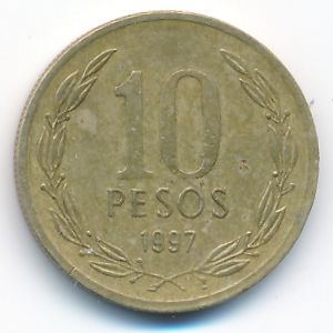 Chile, 10 pesos, 1997