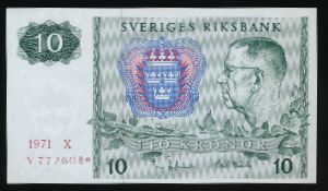 Швеция, 10 крон (1971 г.)