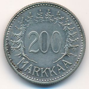 Финляндия, 200 марок (1958 г.)
