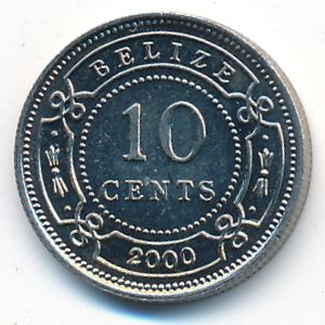 Belize, 10 cents, 2000