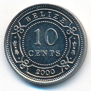 Белиз, 10 центов (2000 г.)